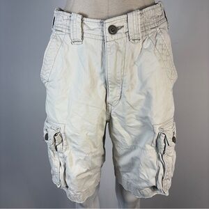 Hollister Men's Y2K Tan Cargo Shorts - Size 26 Skater Grunge *flaw ♥️